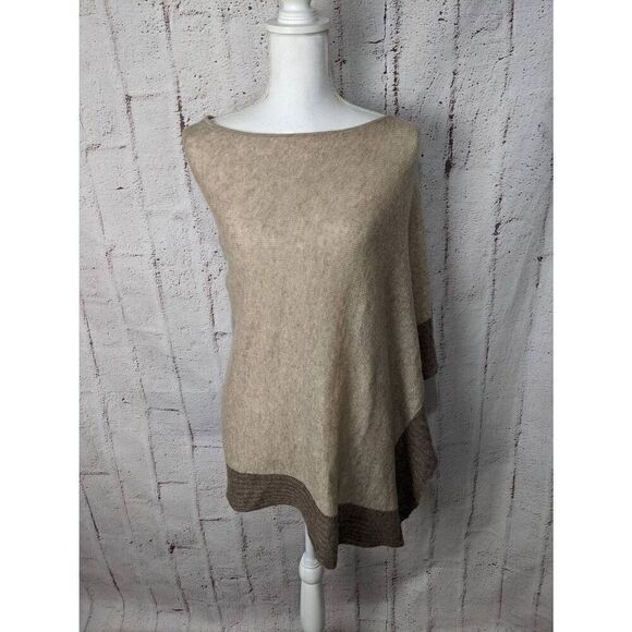 Celeste Poncho Sweater Womens One Size Wool Cashmere Asymmetrical Soft Cozy‎ - Picture 1 of 5
